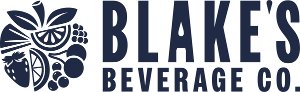 Blake's Beverage Company logo, navy